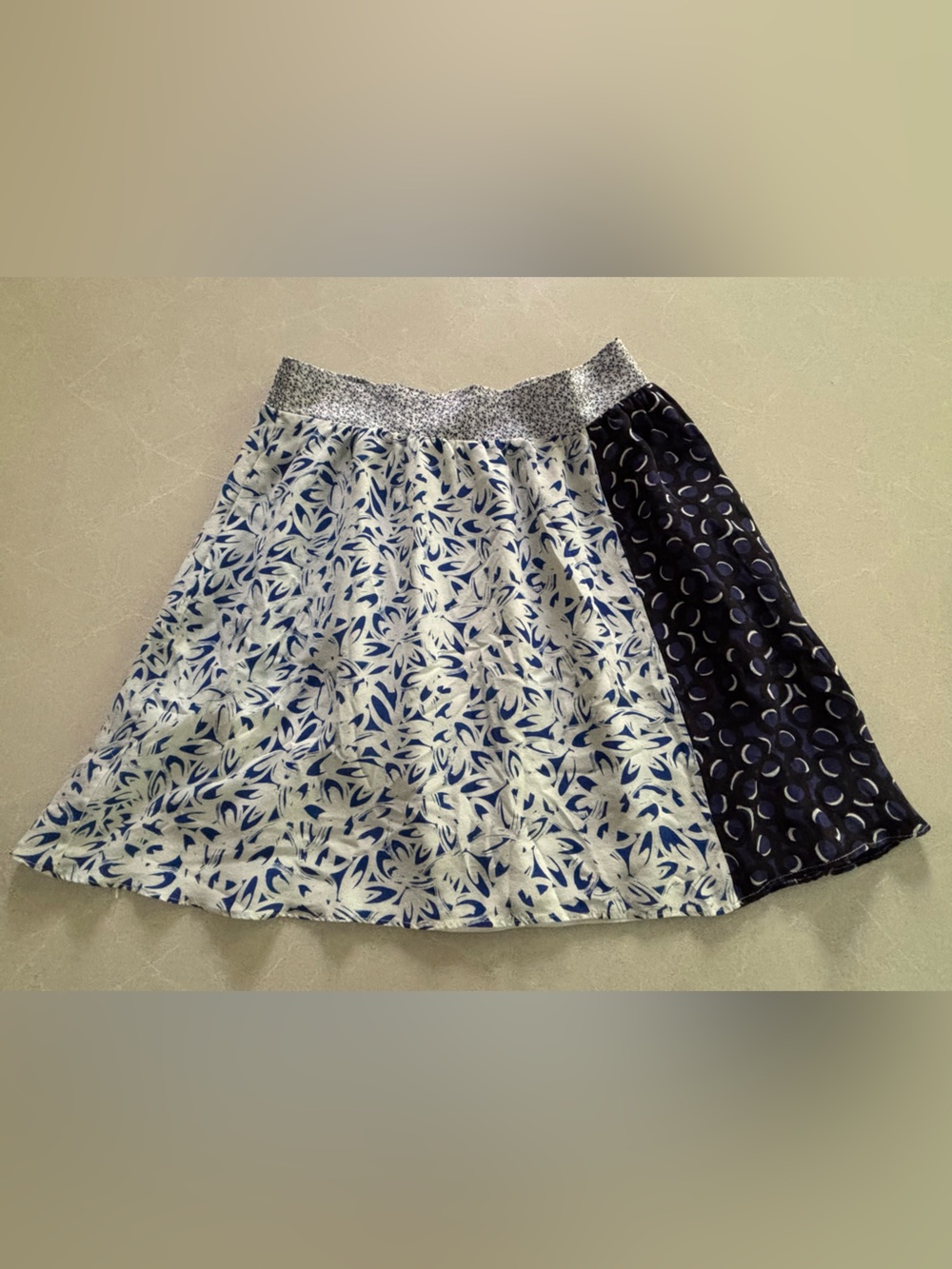 100% Silk Anthropologie Maeve Carrizo Mixed Print Mini Skirt Size Medium Boho